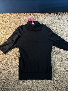 H&M Black Short-Sleeve Turtleneck Sweater